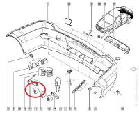 Абсорбер задн. бампера Renault Logan лев.