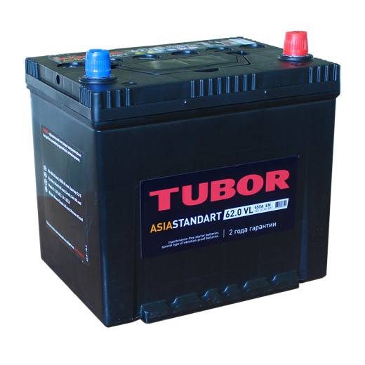 Аккумулятор 6 СТ* 62 550A обр/п (-;+) Asia Standart D23L (с ниж. крепл.) 232х173х225 (Tubor)