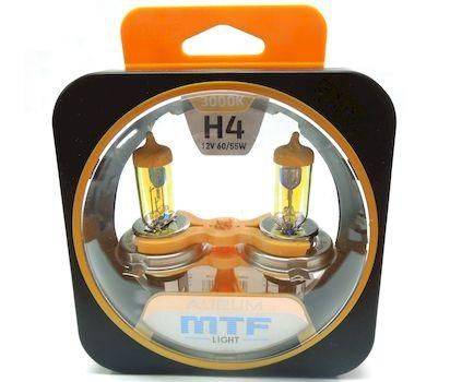 Лампа MTF H4-12-60/55 3000K Aurum NEW набор 2шт