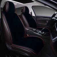 Накидки PSV искусственный мех Brink Mutton 2 FRONT 128x56/47x25 (Черный/Кант красный), 2 шт.