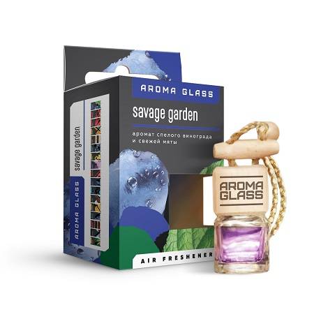 Освежитель (ароматизатор) подвесной жидкий бочонок "Aroma Glass" Savage Garden (FOUETTE)