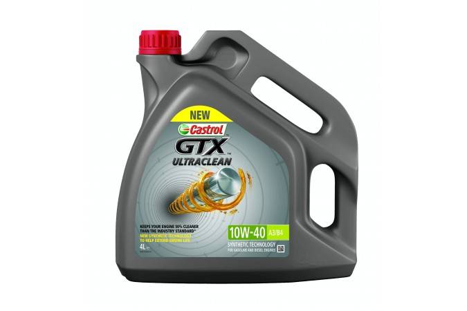 ГСМ Масло CASTROL GTX Ultracliean 10W40 A3/B4 (4л.) п/синт.