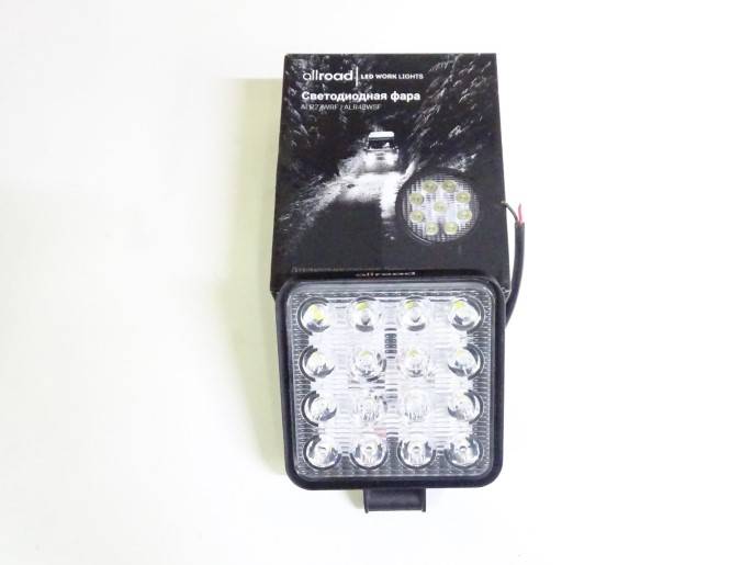 Фара светодиодная дополнительная 16 SMD 48W (квадрат) (Allroad)
