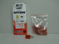 Лампа 12V бесцок. WY5W (W2.1x9.5d) "yellow" Желтая Vegas из 10шт (AVS) Лампа 12V бесцок. WY5W (W2.1x9.5d) "yellow" Желтая Vegas из 10шт (AVS)
