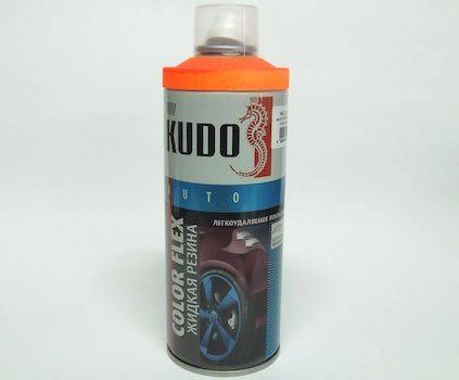 Жидкая резина флуоресцентная оранжевая 520мл аэрозоль (Kudo)