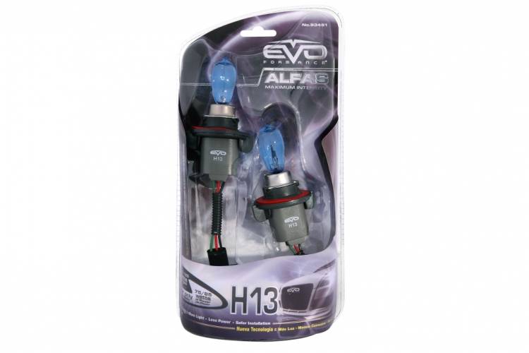 Газонаполненные лампы EVO "Alfas"/+130%/4300K/H13 комплект 2 шт