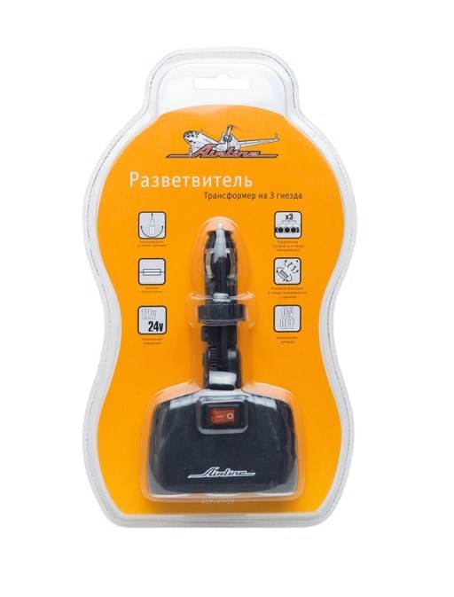 Разветвитель прикуривателя 3 гнезда (КИТАЙ)