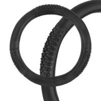 Оплетка руля L 39-40 см кожа черная массажная (SKYWAY)