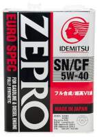 Масло моторное IDEMITSU ZEPRO EURO SPEC 5W40 SN/CF (4л.) синт. Масло моторное IDEMITSU ZEPRO EURO SPEC 5W40 SN/CF (4л.) синт.