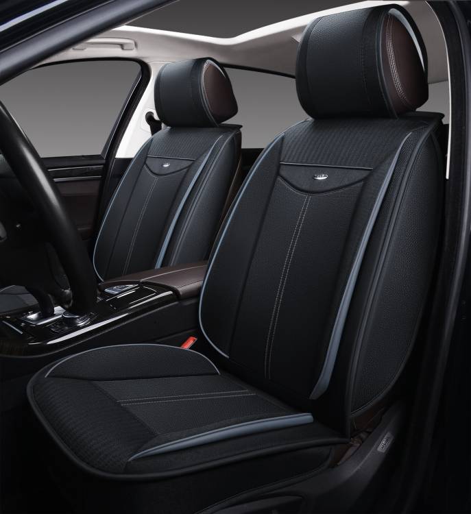 Накидки 3D "PREMIUM" PSV Flat 2 FRONT (Черно-Серый), компл. 905/912