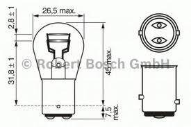 Лампа Standart Bosch p21/5w смещенное по высоте 12V