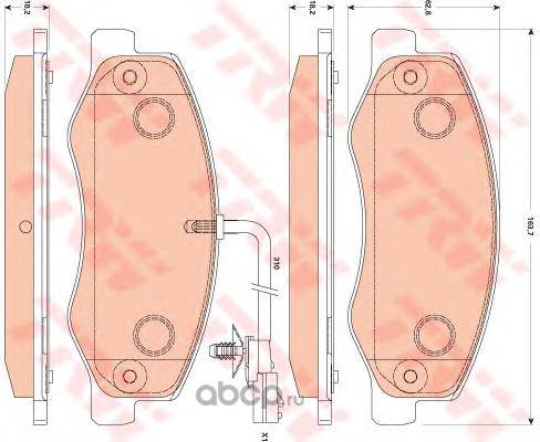 Колодка торм. Renault Master III задн. с датчик.