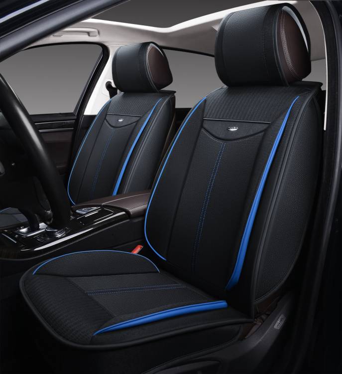 Накидки 3D "PREMIUM" PSV Flat 2 FRONT (Черно-Синий), компл. 929/936