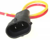 Патрон под лампу H8/H11 (с проводами) пластик (Nord Yada)