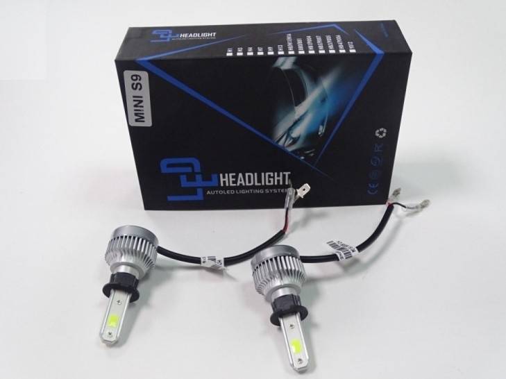 Лампа H3 9-35V LED 6000LM/6000K 2 шт (без вентилятора) S9MINI