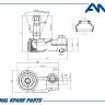 Наконечник рулевой Daewoo Nexia Espero Lanos лев. AMD