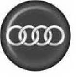 Наклейка на колпаки Audi голограф. к-т 4шт объемная D=6см (Россия)