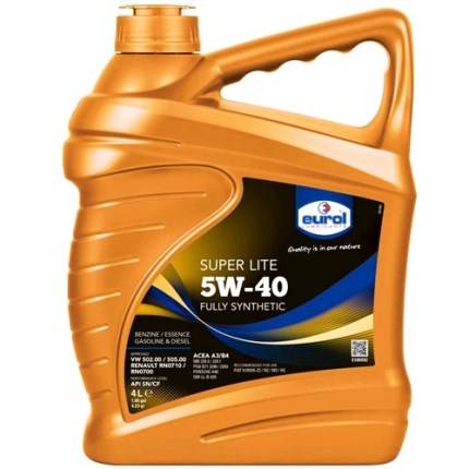 Масло моторное Eurol Super Lite 5W40 API SN/CF, ACEA A3/B4 синт. (4л)