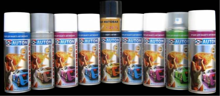 Краска спрей АВТОН акрил. № 626 Мокрый асфальт металлик 520 мл (AUTON)