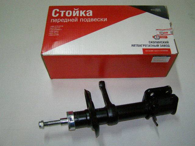 Стойка /1119/ передняя правая масл. (под бочкообразную пружину) 02-03 (СААЗ) (АВТОВАЗ)