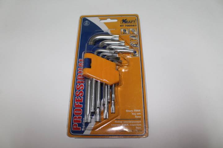 Набор звездочек торкс (9 предм.) Г-обр. корот. (KRAFT)