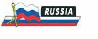Наклейка RUSSIA-флаг длинная (11х48см) (Россия)