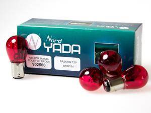 Лампа 12V PR21/5W BAW15d красная , смещение по высоте и окружности 902500