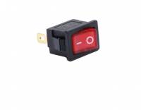 Клавиша ON-OFF 12V 15A 3 конт. красная с подсветкой