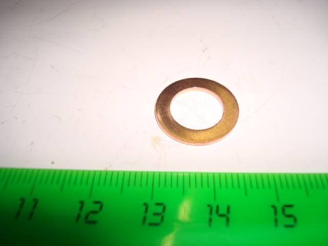 Шайба Ф10*18*1,2 медная тормоз. шланга /ВАЗ/ заводская (уп.100 шт.) (БелЗАН)