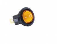 Клавиша ON-OFF 12V 20A 3 конт. желтая с подсветкой, круглая (Nord Yada)