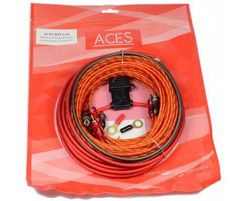 ACES Комплект установочный AAK 4.10 для 4-канального усилителя сечение 6мм2