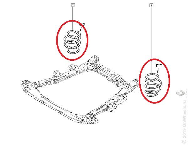 Пружина перед. подвес. Renault Sandero II с 2013 г.