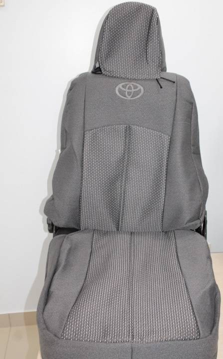 Чехлы на сиденье /Toyota Corolla/ c 2013г. седан Жаккард темно-серый 12 предм. (SKYWAY)