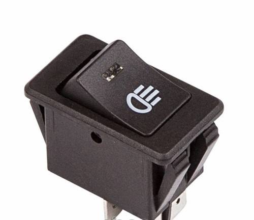 Выключатель клавишный 12V 35А (4с) ON-OFF с синей подсветкой