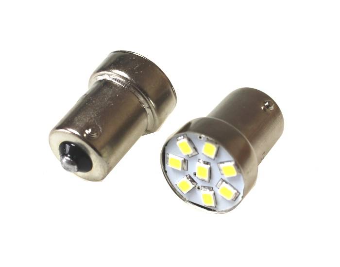 Лампа габарит. 12V R10W 8 SMD с цок. BA15s (Nord Yada)
