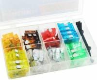 Предохранитель флажк. набор №2 из 100шт. (5А, 7.5А,10А,15А,20А,25А, 30А) в боксе (ABRO) (12)