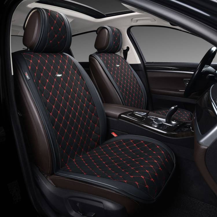 Накидки PSV Kosmos 2 FRONT (Черный/Отстрочка красная), 2 шт.