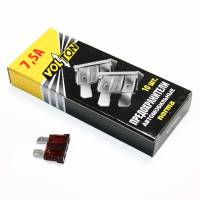 Предохранители набор флаж. 7.5А цинк /10 шт box/ (VOLTON)