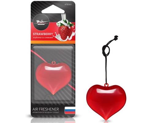 Освежитель (ароматизатор) подвесной "Сердце" клубника со сливками (Airline)