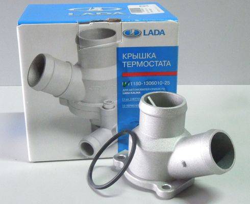Термостат ВАЗ 1118 Калина термоэлемент с крышкой (Лада Имидж) (АВТОВАЗ)