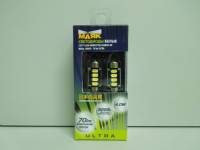 Лампа светодиод. 12V T11 салон. 36мм 4 диода SMD белая (5730) CANBUS (обманка) 2шт (SV8.5) (МАЯК) (10) (Маякавто)