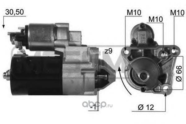 Стартер Renault Duster /9 зуб./