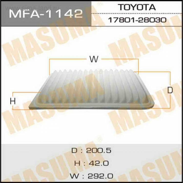 Фильтр воздушный Toyota Camry V40 Lexus RX350 3,5 (Masuma)