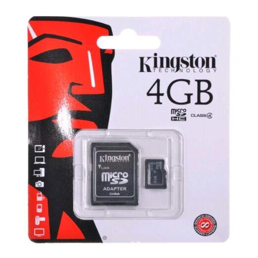 Карта памяти microSDHC 4GB KingSton class-10 с адаптером