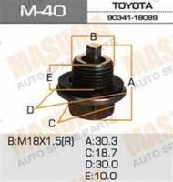 Болт сливной Toyota M40 Masuma 18x1.5  с магнитом