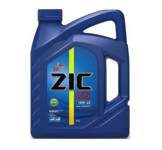 Масло моторное ZIC X5 Diesel 10W40 CI-4/SL (6л.) п/синт.