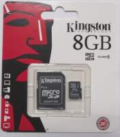 Карта памяти microSDHC 8GB KingSton class-10 с адаптером