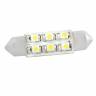 Лампа салонная 12V C10W T11 SV8.5 6 SMD 39мм (SKYWAY)
