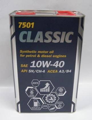 Масло моторное MANNOL Classic 10W40  4л полусинтетика 7501