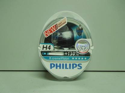 Лампа PHILIPS H4-12-60/55 +130% X-TREME VISION 3700К набор 2шт 12342XVS2